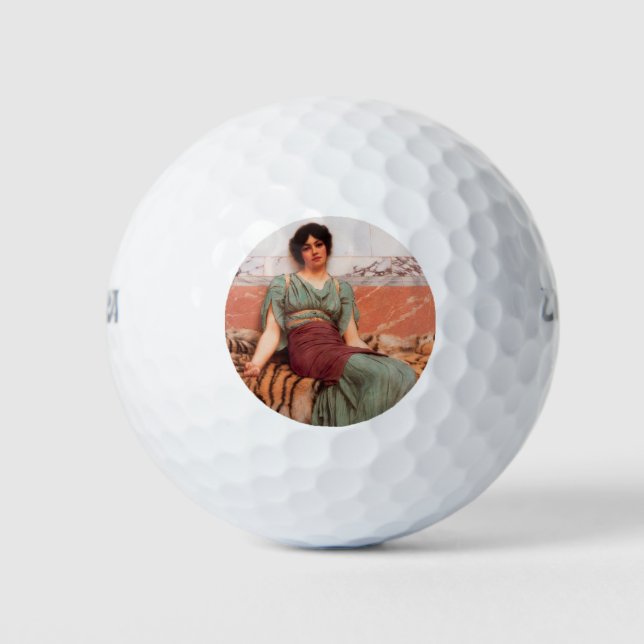 Pelotas De Golf Dulces sueños (bella mujer romana en piel de tigre (Anverso)