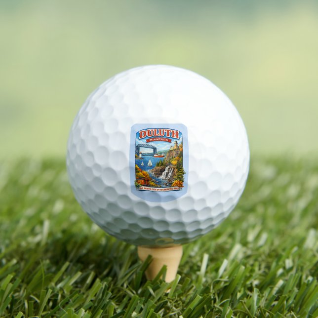 Pelotas De Golf Duluth, Minnesota Souvenir Golf Balls, North Shore (Camiseta in situ)