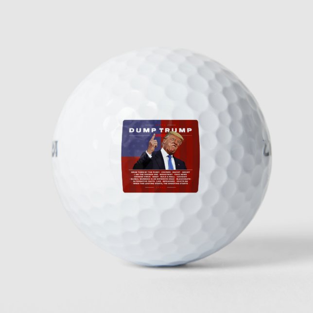 Pelotas De Golf Dump ilustracion Trump 2020 (Anverso)