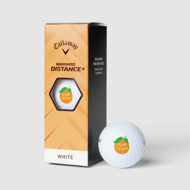 Pelotas De Golf Dump Trump Naranja Callaway Warbird (Embalaje)