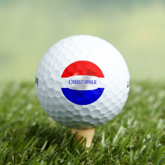 Pelotas De Golf Dutch Flag Design (Camiseta in situ)