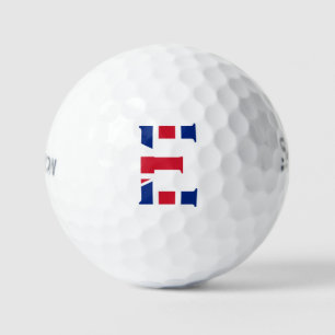 Pelotas De Golf E Monograma sobrepuesto en el gbcnt de Union Jack