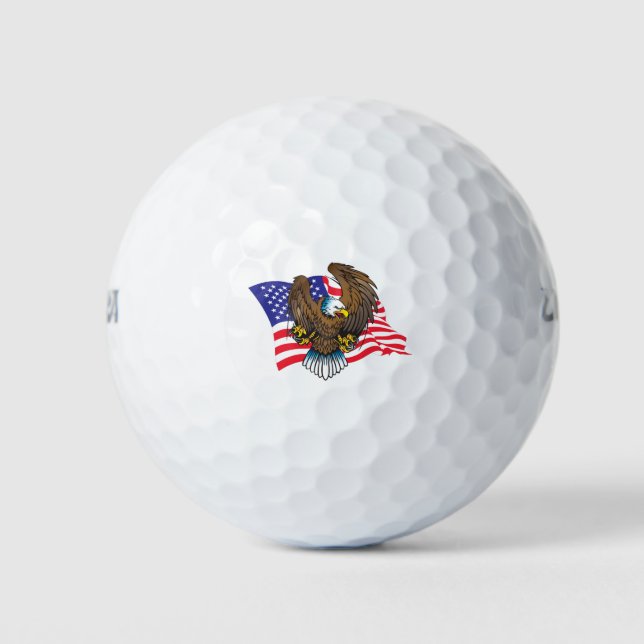 Pelotas De Golf Eagle-and-Flag (Anverso)