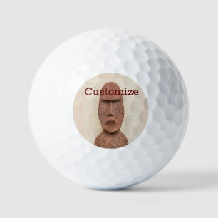 Pelotas De Golf Easter Island Moai Head Thunder_Cove