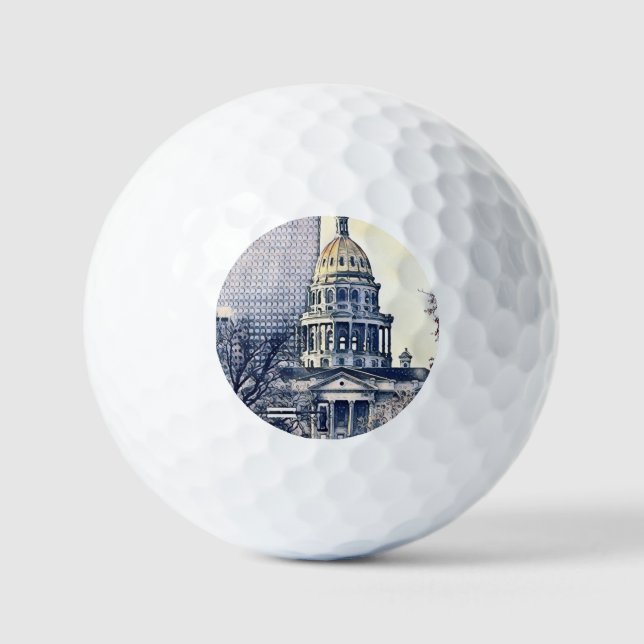 Pelotas De Golf Edificio de Denver Capitol (Anverso)