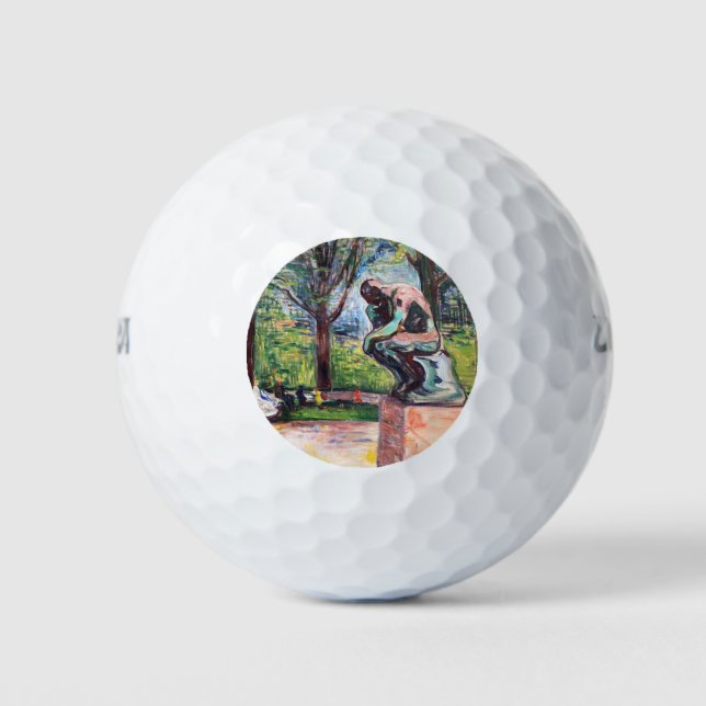 Pelotas De Golf Edvard Munch - El pensador de Rodin (Anverso)