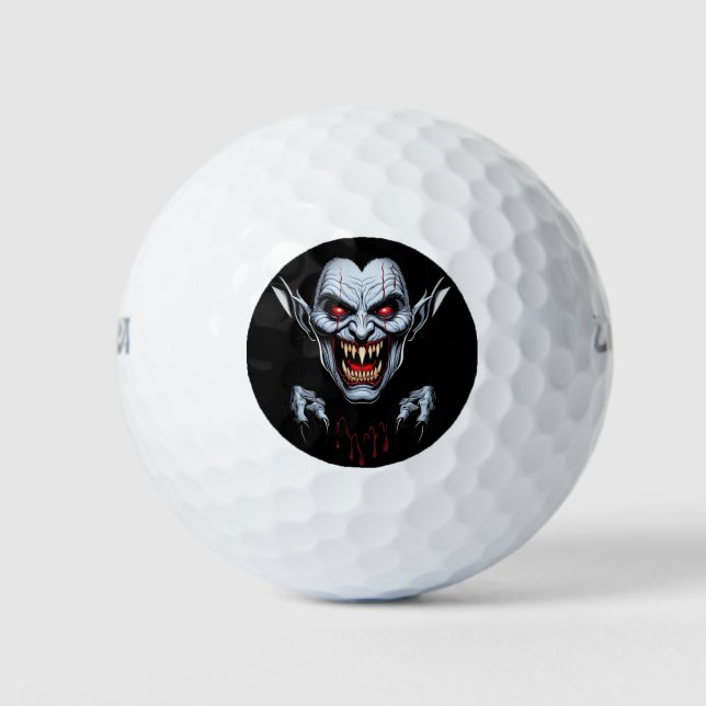 Pelotas De Golf Eerie Vampire Face Golf Balls (Anverso)