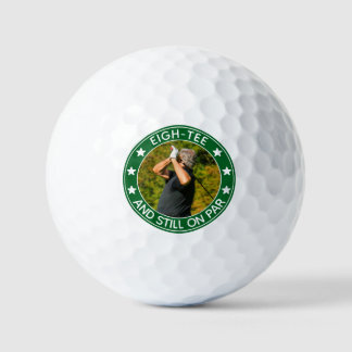 Pelotas De Golf Eigh-tee y Still on Par Funny 80th Birthday Photo