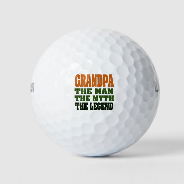 Pelotas De Golf El abuelo el hombre, el mito, la leyenda (Anverso)