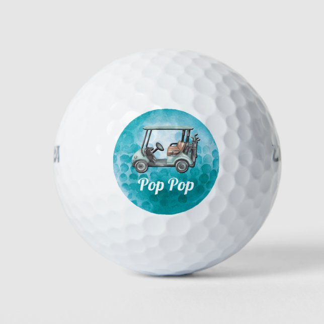 Pelotas De Golf El abuelo Golfer de Guay personalizado (Anverso)