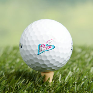 Pelotas De Golf El amor es un rastro de corazones