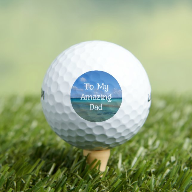 Pelotas De Golf El asombroso agua turquesa de papá Bermudas (Camiseta in situ)