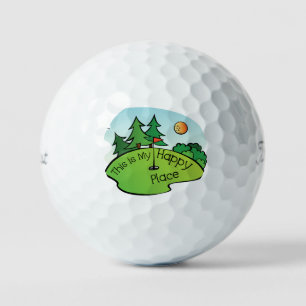 Pelotas De Golf EL Ball de golf con ESTE ES MI FELIZ LUGAR.