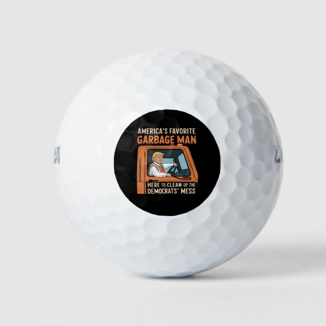Pelotas De Golf El basurero favorito de Estados Unidos, Trump 45 4 (Anverso)