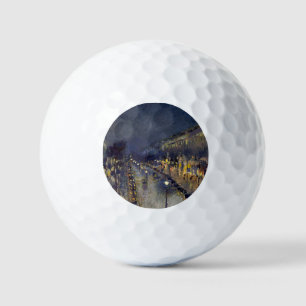 Pelotas De Golf El Boulevard Montmartre de noche Pissarro