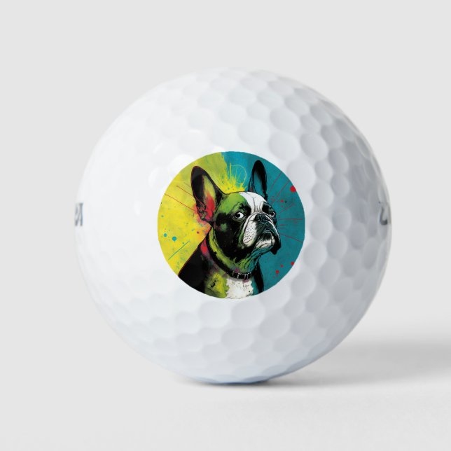 Pelotas De Golf El Bulldog francés - Composición 001 (Anverso)
