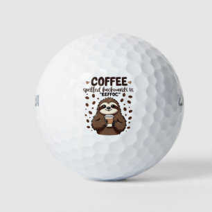 Pelotas De Golf El café espelado hacia atrás es eeffoC Caffeine Sl