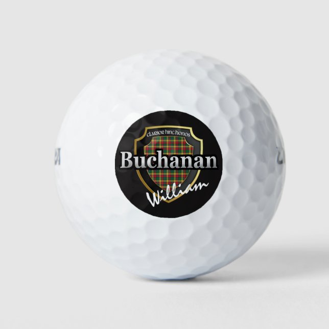 Pelotas De Golf El clan escocés Buchanan personaliza tu nombre (Anverso)