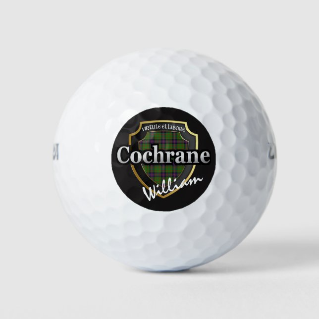 Pelotas De Golf El clan escocés Cochrane personaliza tu nombre (Anverso)