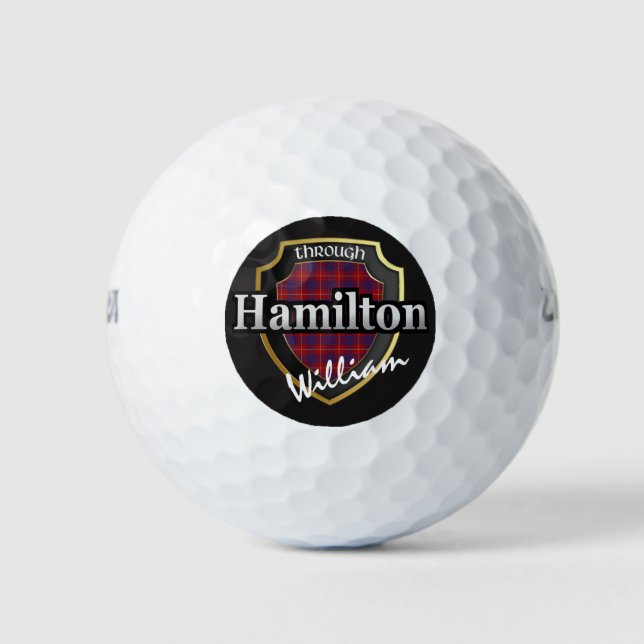 Pelotas De Golf El clan escocés Hamilton personaliza tu nombre (Anverso)