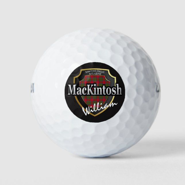 Pelotas De Golf El clan escocés MacKintosh personaliza tu nombre (Anverso)