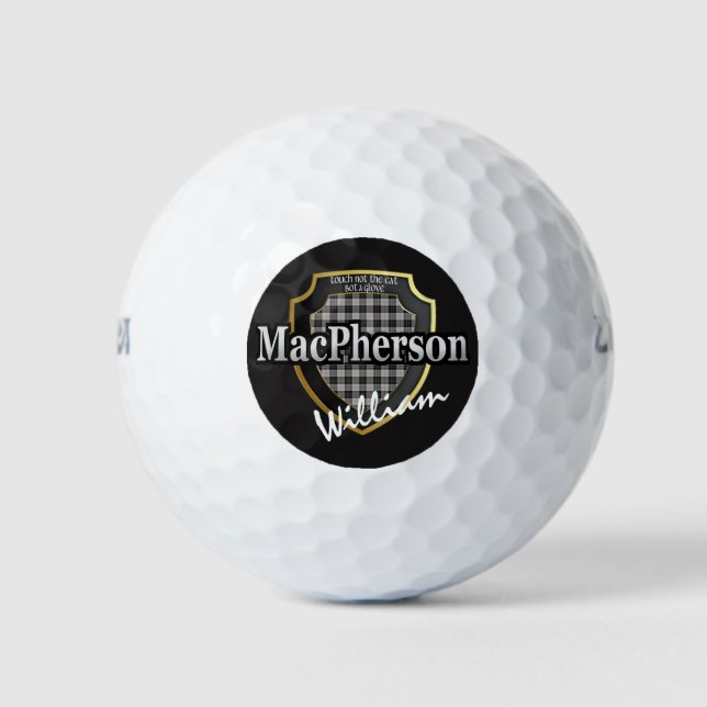 Pelotas De Golf El clan escocés MacPherson personaliza tu nombre (Anverso)