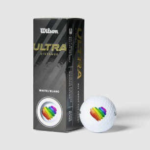 Pelotas De Golf El corazón tridimensional escultural de SlipperyJo