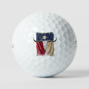 Pelotas De Golf El cráneo de toro de Longhorn está mal usado por l