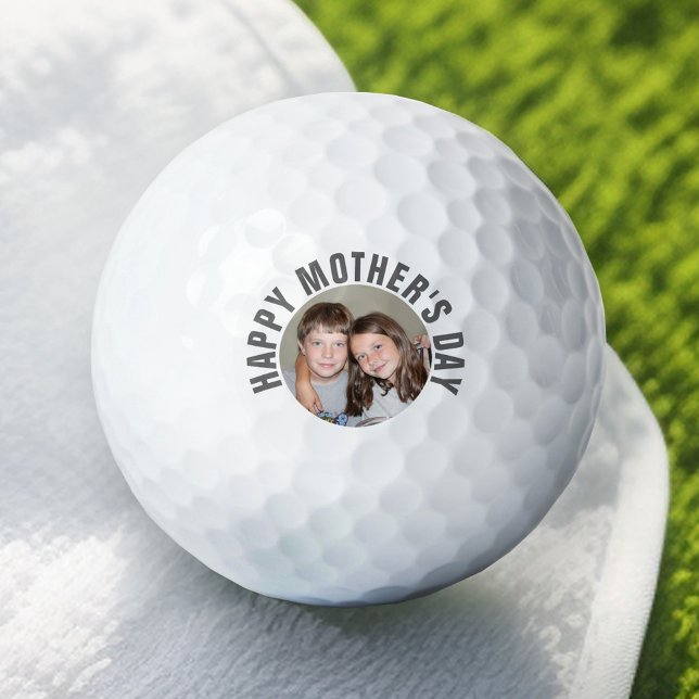 Pelotas De Golf El día de madre feliz - plantilla de encargo de la (Add Your Photo to this Personalized Golf Ball)