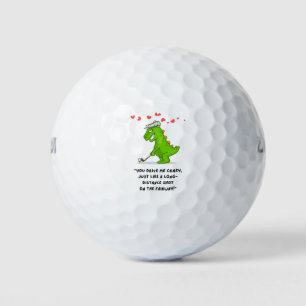 Pelotas De Golf El día de San Valentín de golf con corazón rojo