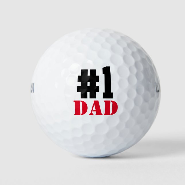 Pelotas De Golf El Día del Padre número 1 papá (Anverso)