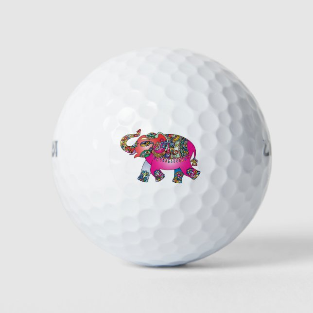 Pelotas De Golf El Elefante Pastel (Anverso)