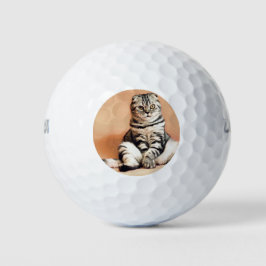 Pelotas De Golf El Gatito Cute Se Extiende