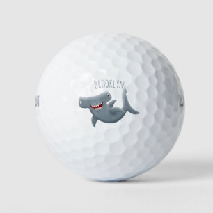 Pelotas De Golf El gracioso tiburón martillo personalizado