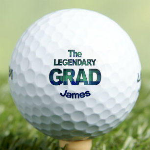 Pelotas De Golf El Graduado Legendario – Regalo Azul Verde para Él