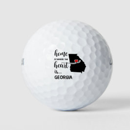 Pelotas De Golf El hogar de Georgia es donde está el corazón