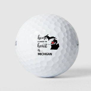 Pelotas De Golf El hogar de Michigan es donde está el corazón