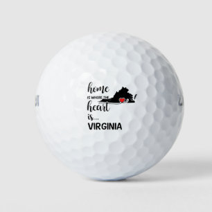 Pelotas De Golf El hogar de Virginia es donde está el corazón