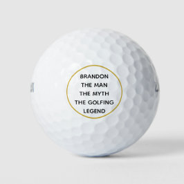 Pelotas De Golf El hombre mito de golf Leyenda oro Personalizado n