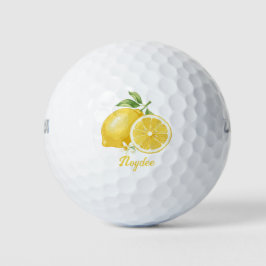 Pelotas De Golf El limón, fruta de color amarillo brillante, agrio