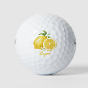 Pelotas De Golf El limón, fruta de color amarillo brillante, agrio