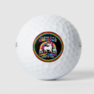 Pelotas De Golf El lindo arcoiris Unicornio Guay Birthday Presny