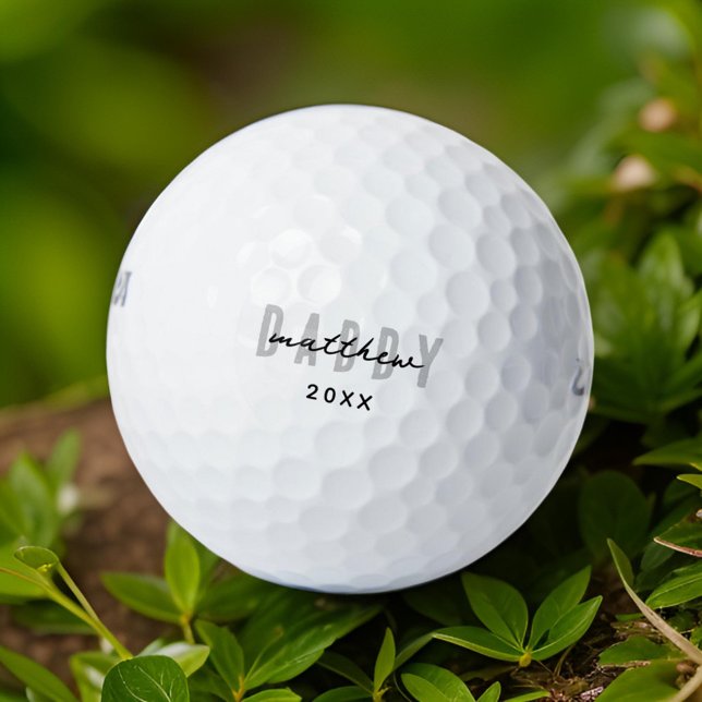 Pelotas De Golf El mejor papá de la época moderna elegante, simple (Subido por el creador)