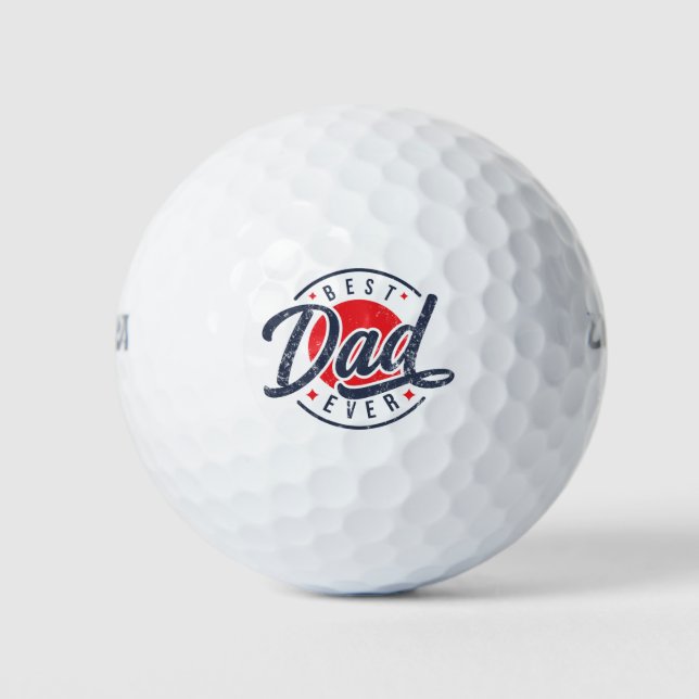 Pelotas De Golf El mejor papá del mundo americano (Anverso)