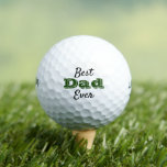 Pelotas De Golf El mejor papá verde de la historia tipografía auda<br><div class="desc">"El mejor papá de todos los tiempos". Dile a papá lo que realmente piensas de él. Es hora de que entre en contacto con estas inspiradoras pelotas de golf afortunadas, con un fresco negro y verde, moderno sobre un fondo blanco. ¡Hace un gran regalo para el Día del Padre o...</div>