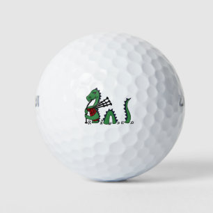 Pelotas De Golf El monstruo de la loza divertida tocando las gaita