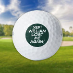Pelotas De Golf El nombre personalizado de Emerald Green es gracio<br><div class="desc">¡No vuelvas a mezclar las bolas! Personalice el nombre para crear unas bolas de golf únicas diseñadas para poner un latido,  un zap,  un zap en el juego de cualquiera. Diseñado por Thisisnotme©</div>