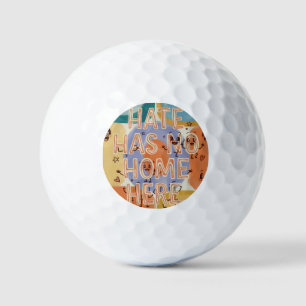 Pelotas De Golf El odio no tiene hogar aquí Arte de personaje jugu