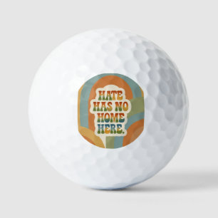 Pelotas De Golf El odio no tiene hogar aquí Retro Arcoíris