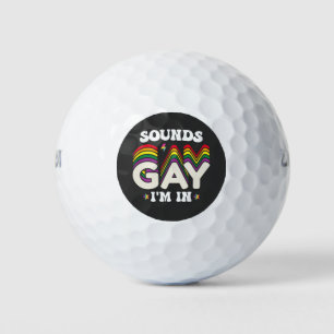 Pelotas De Golf El Orgullo LGBT Groovy me suena gay